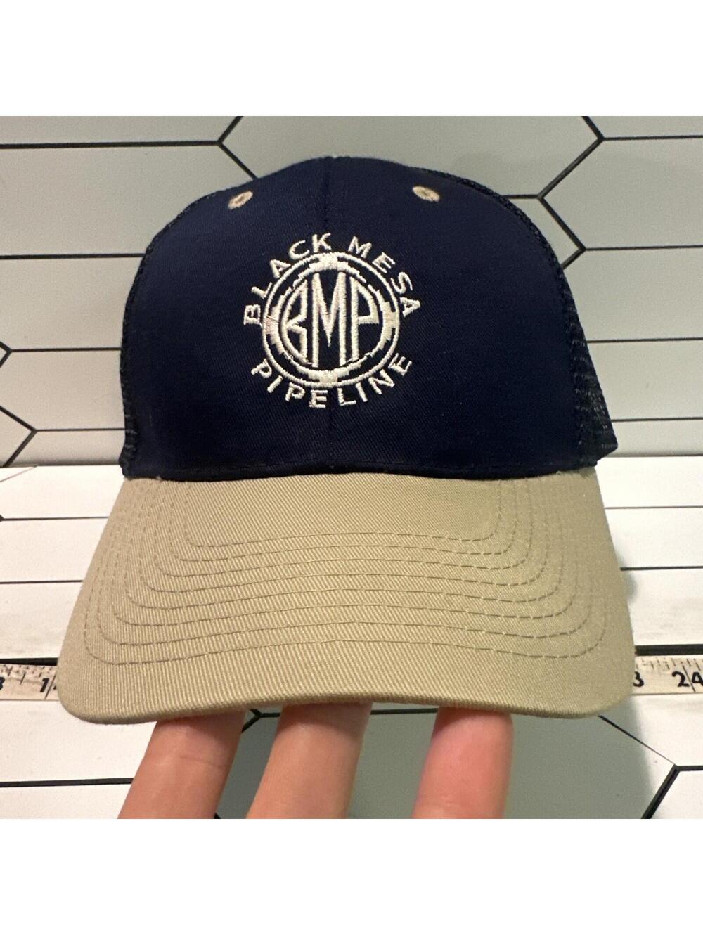 Black Mesa PipelineEmbroidered Trucker Hat  Blue Khaki
